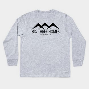 Big Three Homes (Black) Kids Long Sleeve T-Shirt